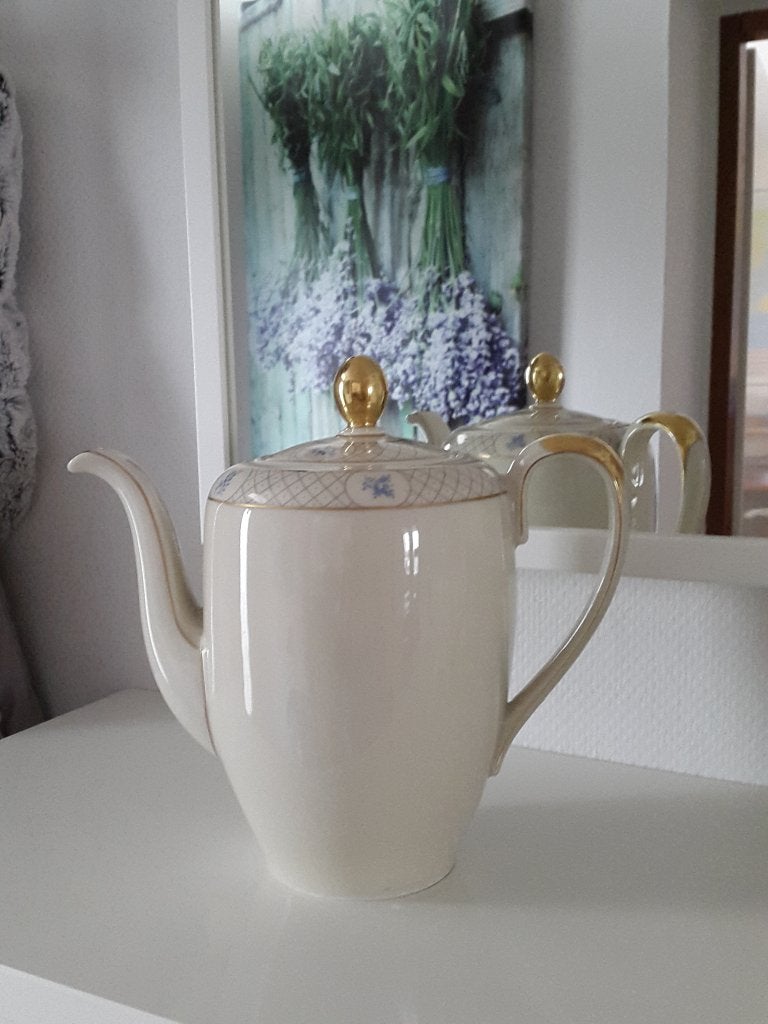 Koffiepot, Johann Haviland, Royal Bavaria, bladgoud knop/oor, Verzenden, Overige typen, Zo goed als nieuw, Overige stijlen