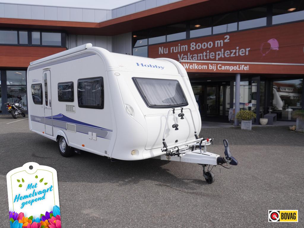 Hobby Excellent 455 UF MET MOVER EN VASTE LUIFEL, Caravans en Kamperen, Caravans, Rondzit, Hobby, Schokbreker, Tot en met 4