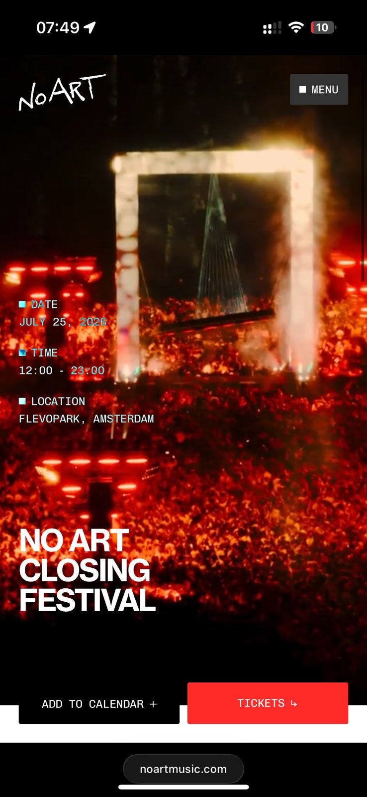 No art closing, Tickets en Kaartjes, Eén persoon