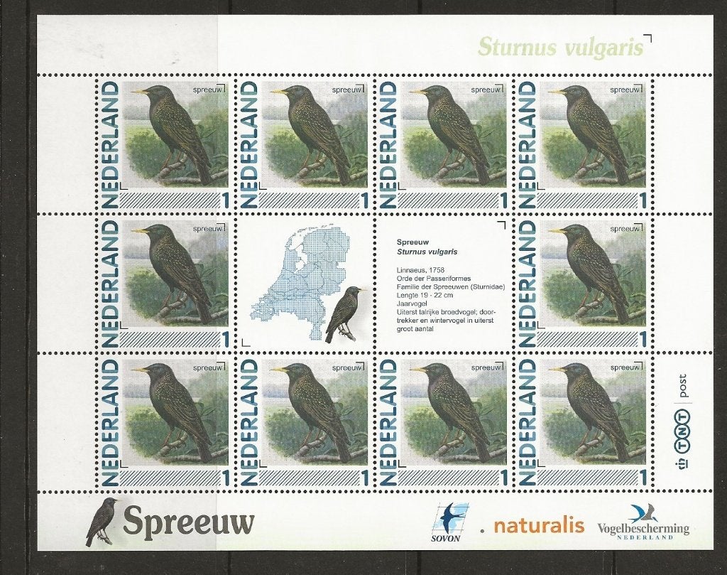 Vel persoonlijke zegels, Vogels Spreeuw, postfris, Ophalen of Verzenden, Postfris
