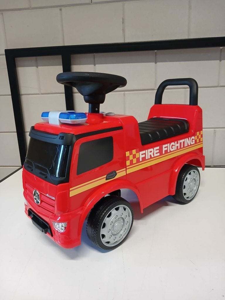 Bandits & Angels loopauto Mercedes Benz brandweer truck rood, Ophalen, Nieuw, Loopfiets