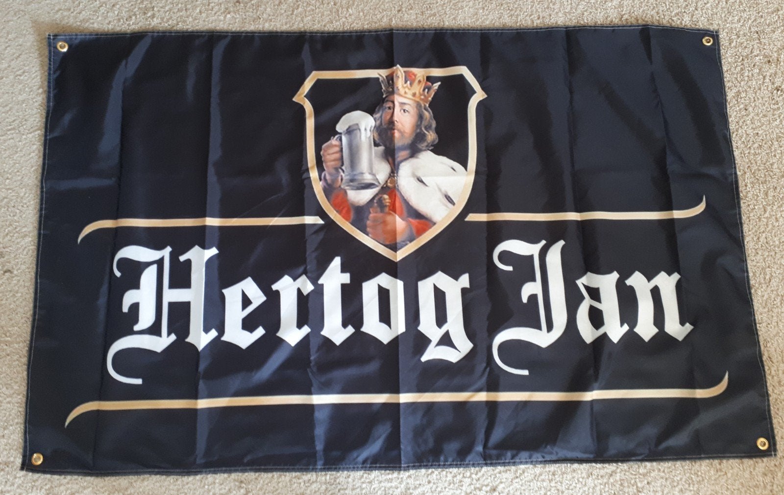 Hertog Jan 90x150 cm Reclame Vlag, Ophalen of Verzenden, Nieuw, Reclamebord, Plaat of Schild, Hertog Jan