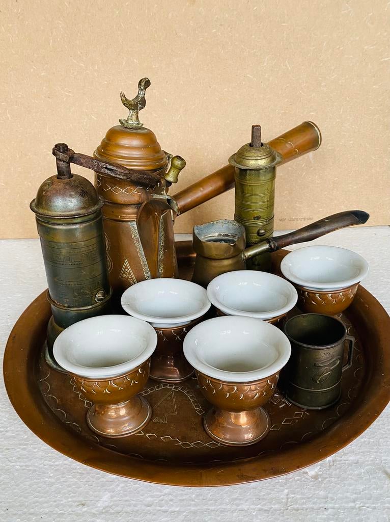 Arabische antieke turkse mrr koffieset, Huis en Inrichting, Keuken | Keukenbenodigdheden, Ophalen of Verzenden