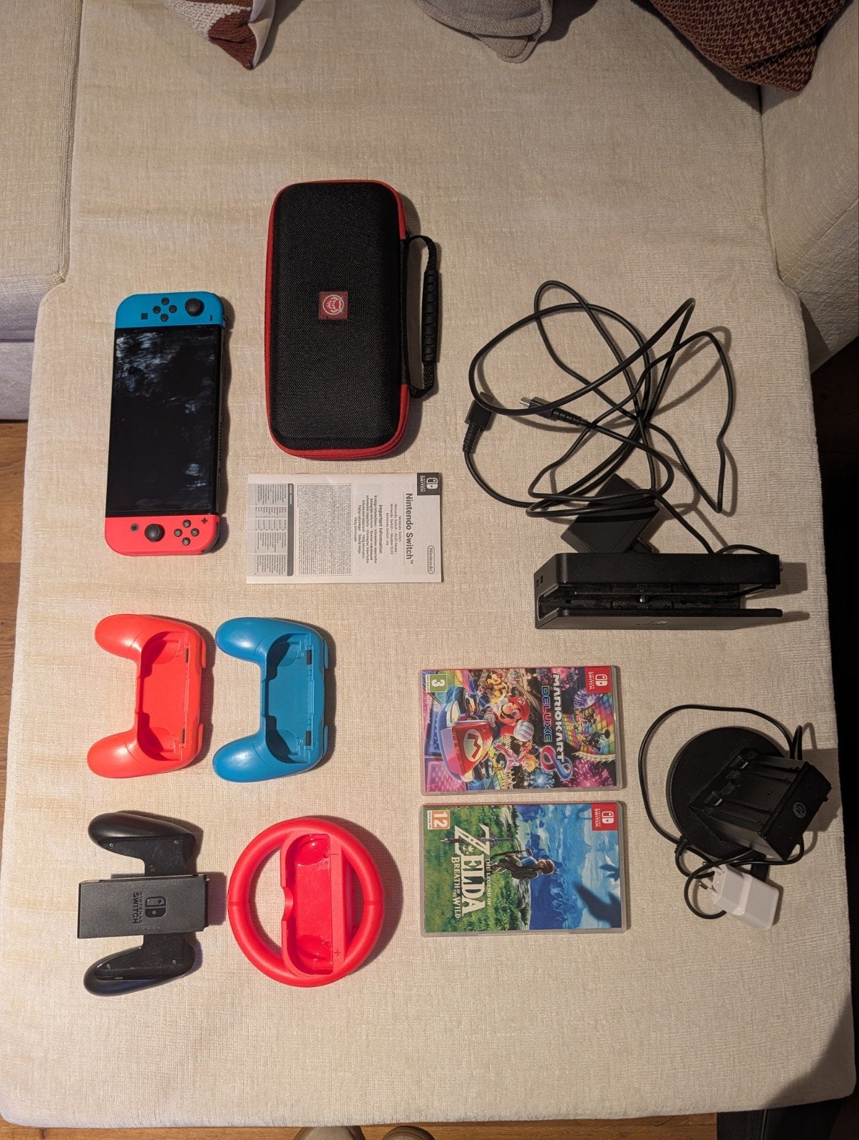 Nintendo Switch OLED, Switch OLED, Met games, Met 2 controllers, Ophalen of Verzenden
