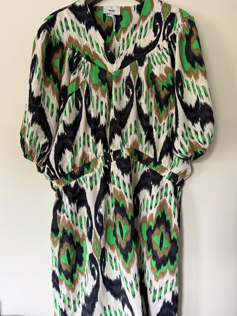 Nieuwe Shoeby jurk groen met vlindermouw - Maat XL, Kleding | Dames, Jumpsuits, Ophalen of Verzenden, Zo goed als nieuw