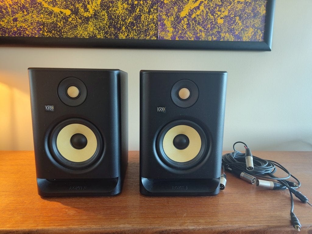 Twee KRK Rokit 5 G4 studiomonitoren, Audio, Tv en Foto, Luidsprekers, Ophalen of Verzenden, Zo goed als nieuw, Speakerset, KRK