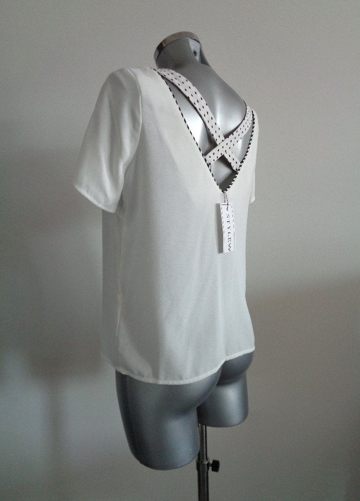 La Petite Etoile Paris top, maat 1 small, Nieuw met kaartje, Wit, Nieuw, Ophalen of Verzenden, Korte mouw