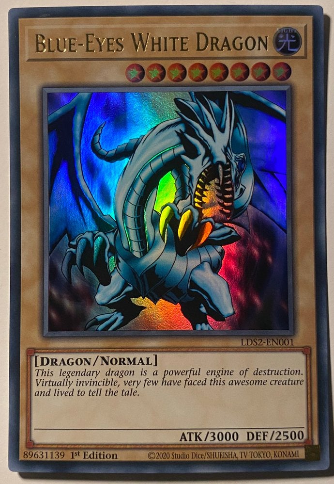 Yu-Gi-Oh! Blue-Eyes White Dragon LDS2 1st Edition !, Hobby en Vrije tijd, Verzamelkaartspellen | Yu-gi-Oh!, Ophalen of Verzenden