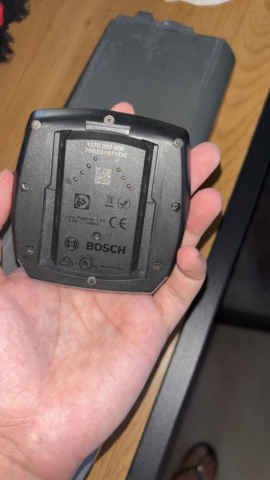 Bosch accu incl sleutel, accu lader en een Bosch display, Ophalen, Gebruikt