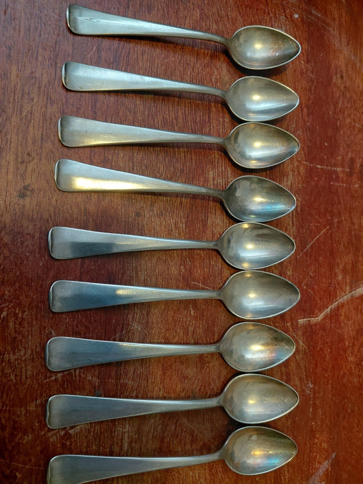 9 theelepels Haags Lofje Gero 90 verzilverd, Ophalen of Verzenden