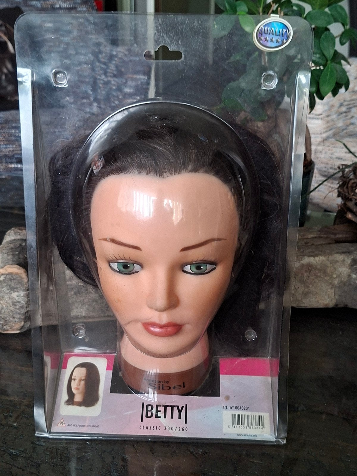 Sibel Betty kappers oefenhoofd met 100% menselijk haar, Ophalen of Verzenden, Nieuw, Meerdere media, Persoonlijke verzorging