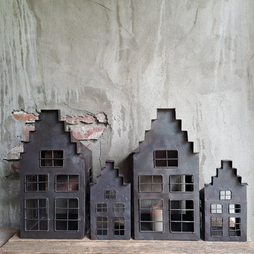 Metalen huisje gevelhuisje grachtenpand groot *Etage3*, ., Ophalen of Verzenden, Zo goed als nieuw, .
