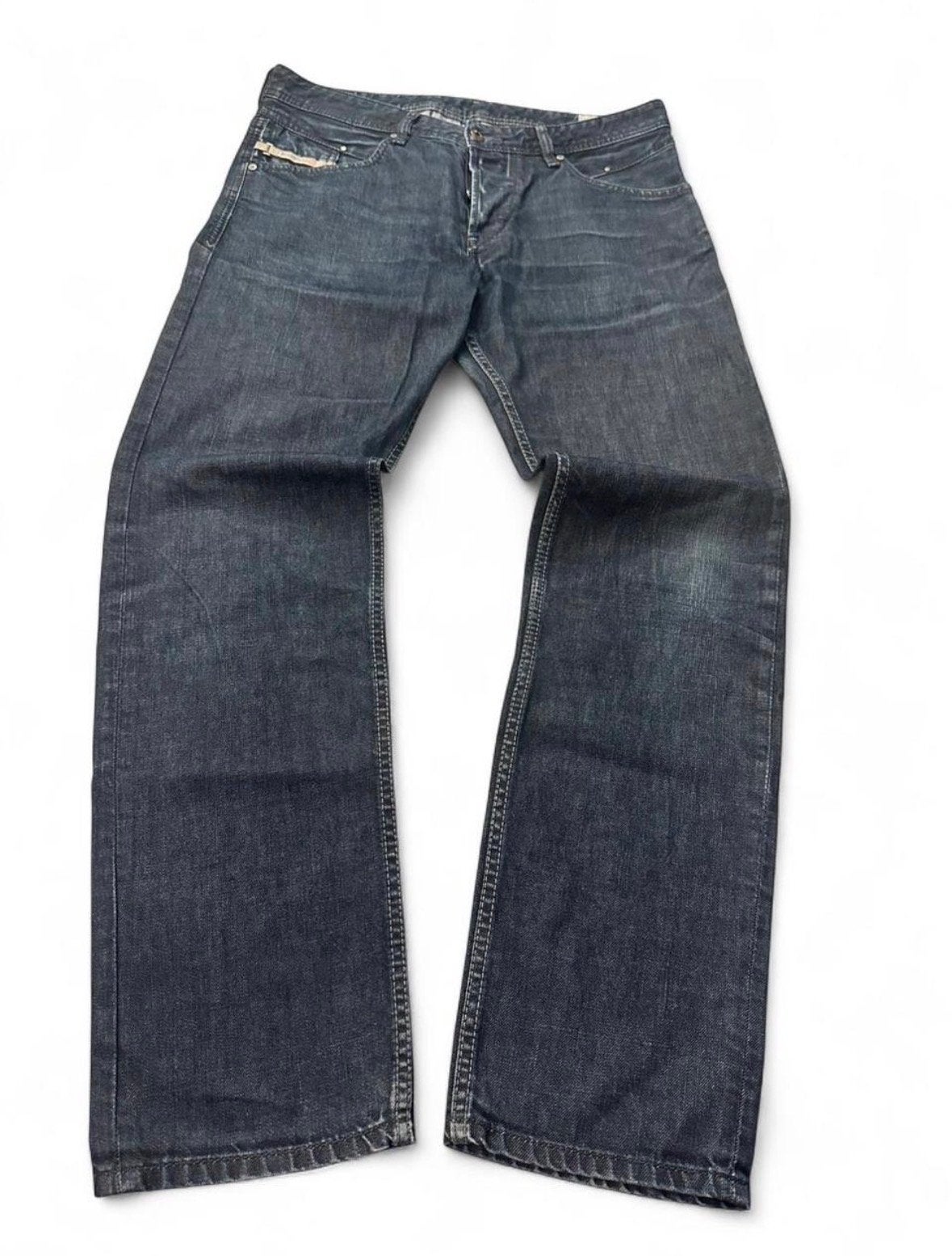 Diesel Belther Slim Straight Jeans W32 L32 Donkerblauw, Ophalen of Verzenden, Gedragen, Blauw, W32 (confectie 46) of kleiner