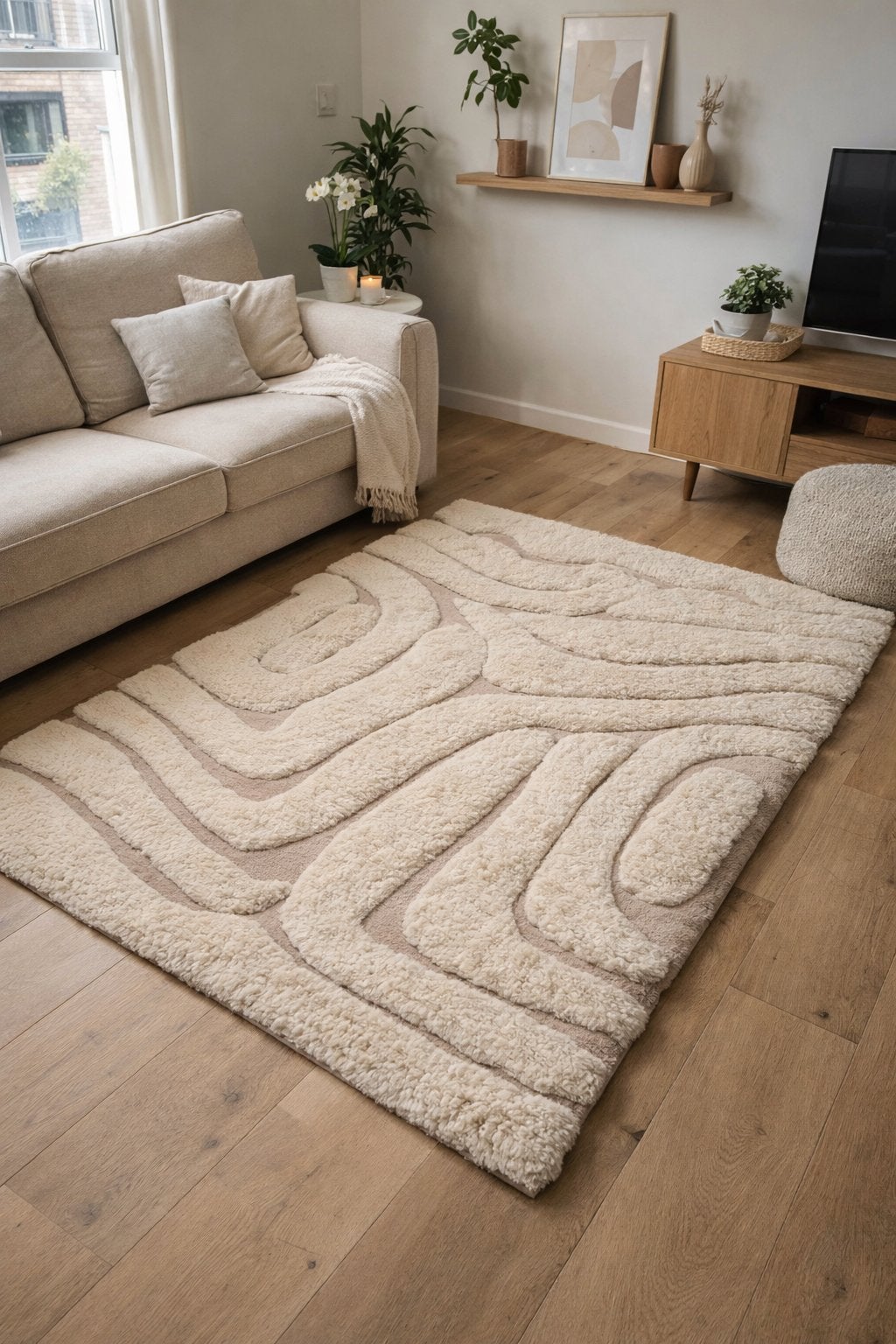 Nieuw Cachet Vloerkleed 160x230 cm - Crème/Beige, Verzenden, 150 tot 200 cm, Crème, Rechthoekig