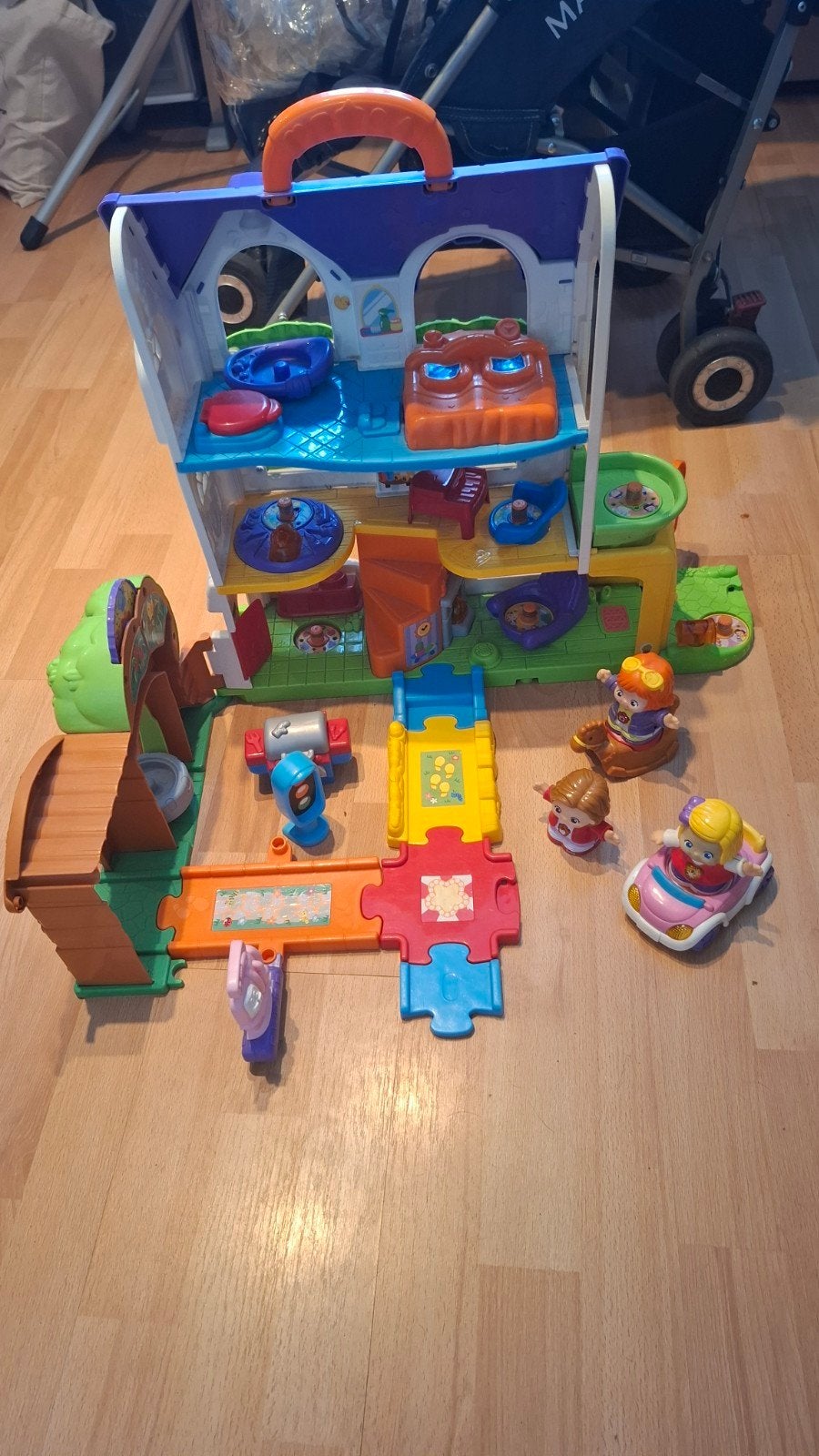 Vtech go go smart friends met drie poppetjes., Ophalen of Verzenden, Gebruikt, 6 maanden tot 2 jaar