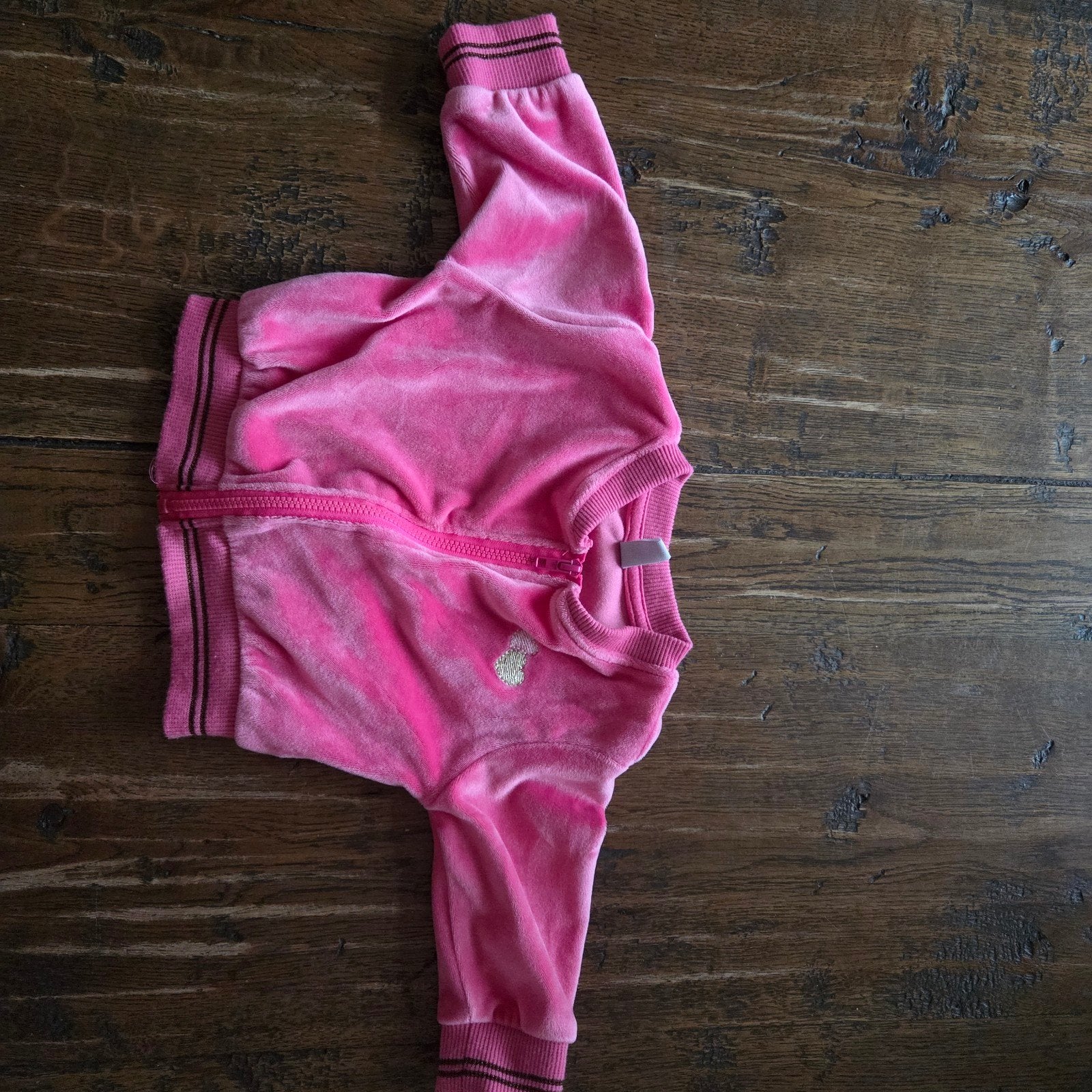 Roze velours vestje voor baby's, Kinderen en Baby's, Babykleding | Overige, Ophalen of Verzenden, Gebruikt, Onbekend, Meisje