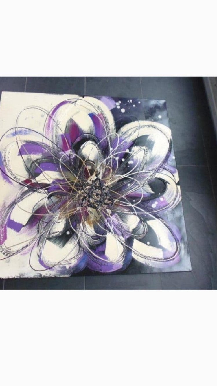 Paarse Wanddecoratie., Ophalen, Zo goed als nieuw, 80 cm, 80 cm