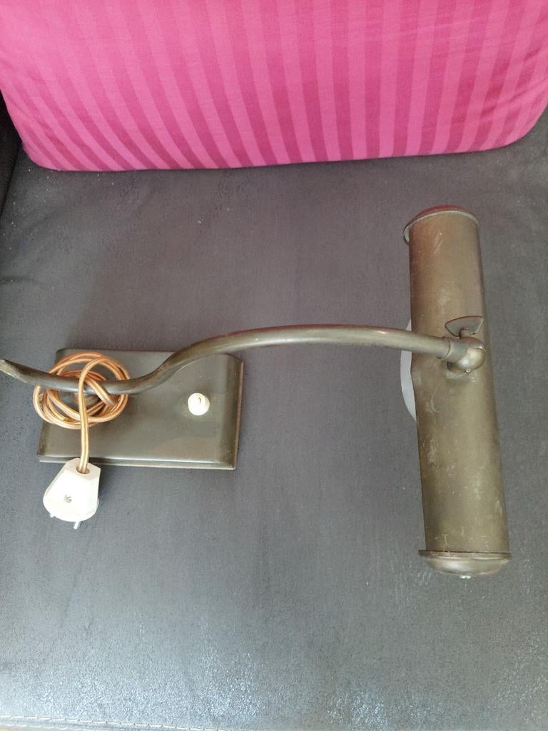 VINTAGE KOPEREN PIANOLAMP, Ophalen of Verzenden
