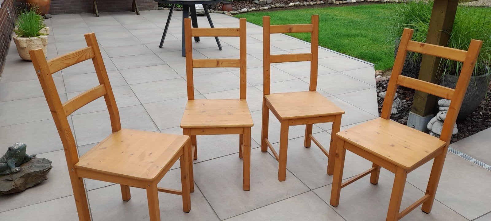Eetkamerstoelen grenenhout ikea, Ophalen