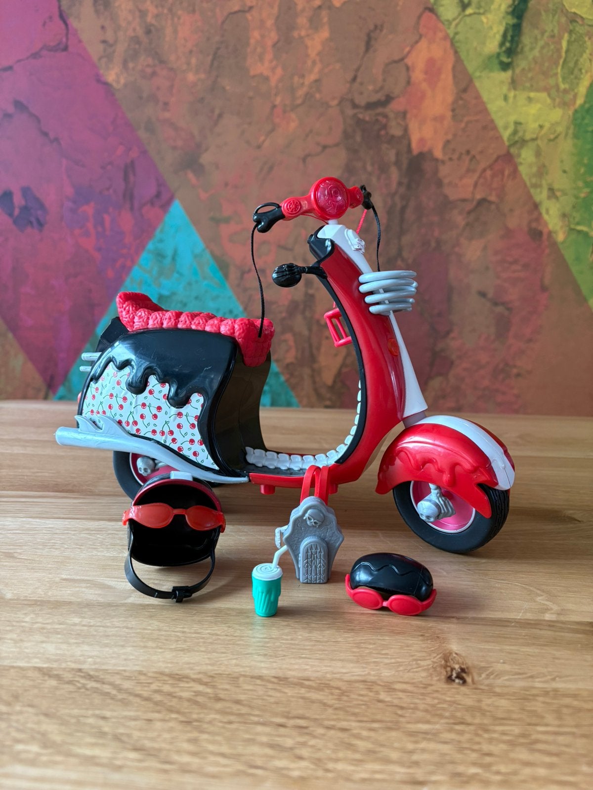 Monster High Ghoulia Scooter G1 accessoires, Ophalen of Verzenden, Gebruikt, Pop