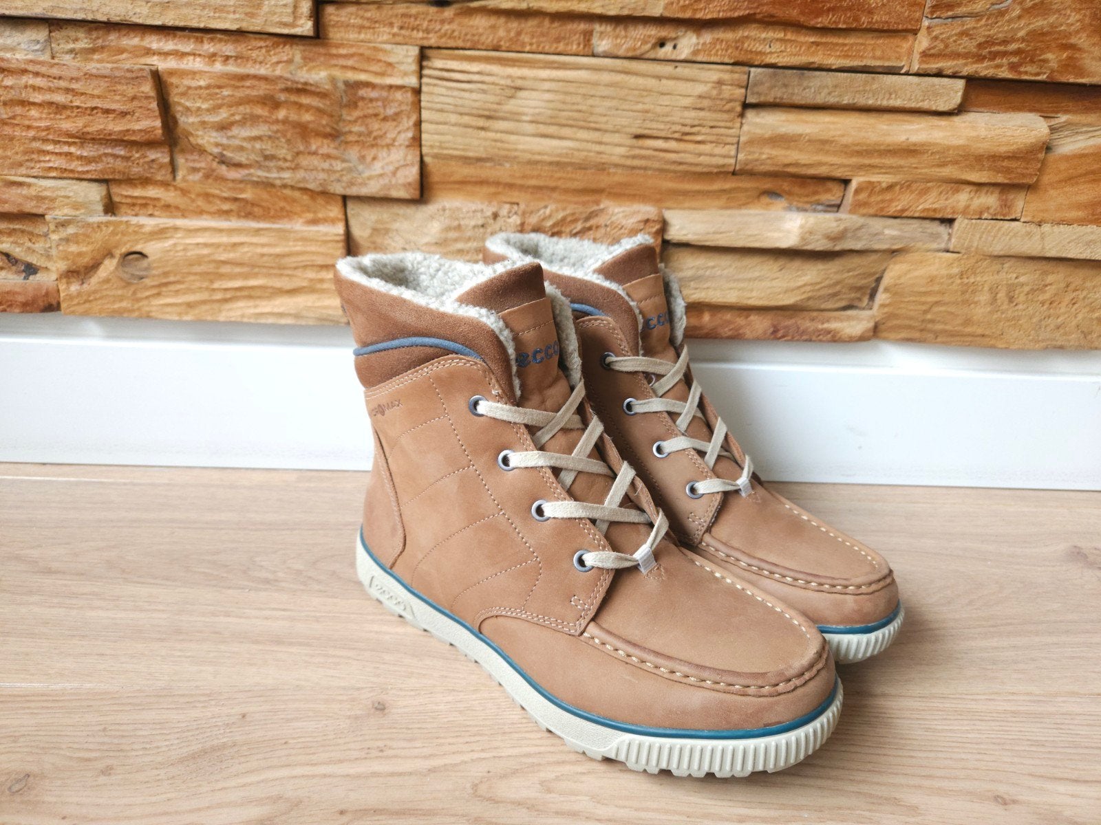Ecco Goretex veterlaarsjes gevoerd maat 39 laarsjes cognac!!, Ecco, Bruin, Lage of Enkellaarzen, Ophalen of Verzenden