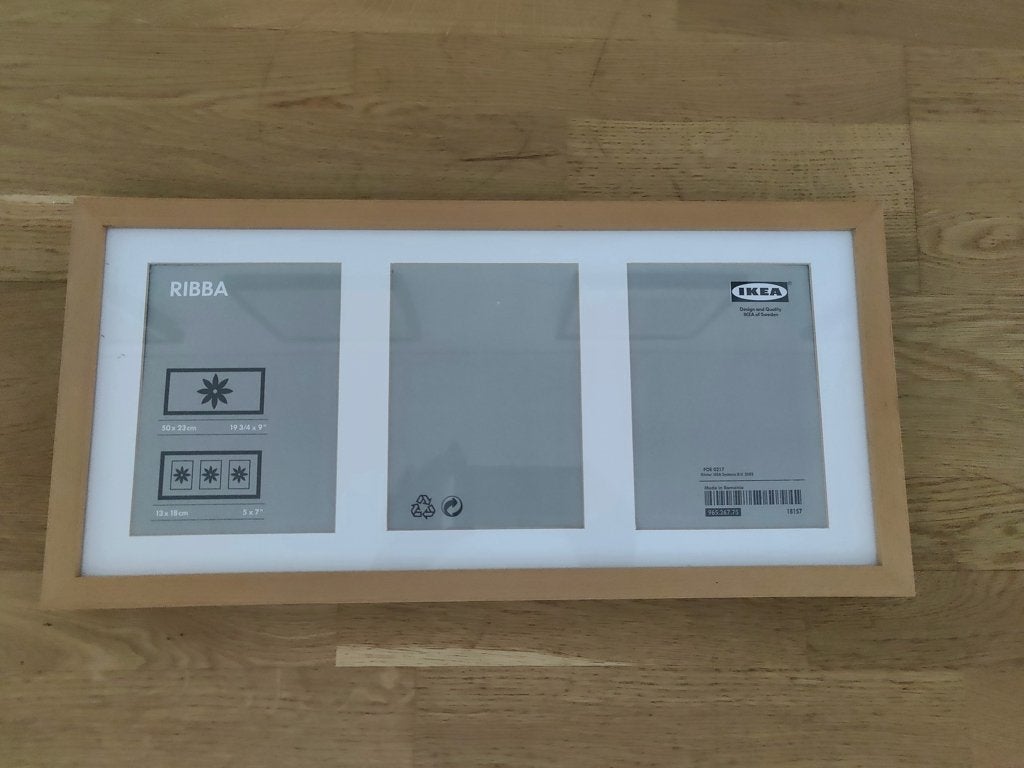 Fotolijst Ribba, 50x23cm, Ophalen, Hout, Met ophangkoord, Wissellijst