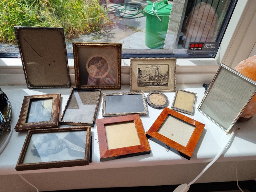 Partij oude fotolijstjes, Ophalen of Verzenden