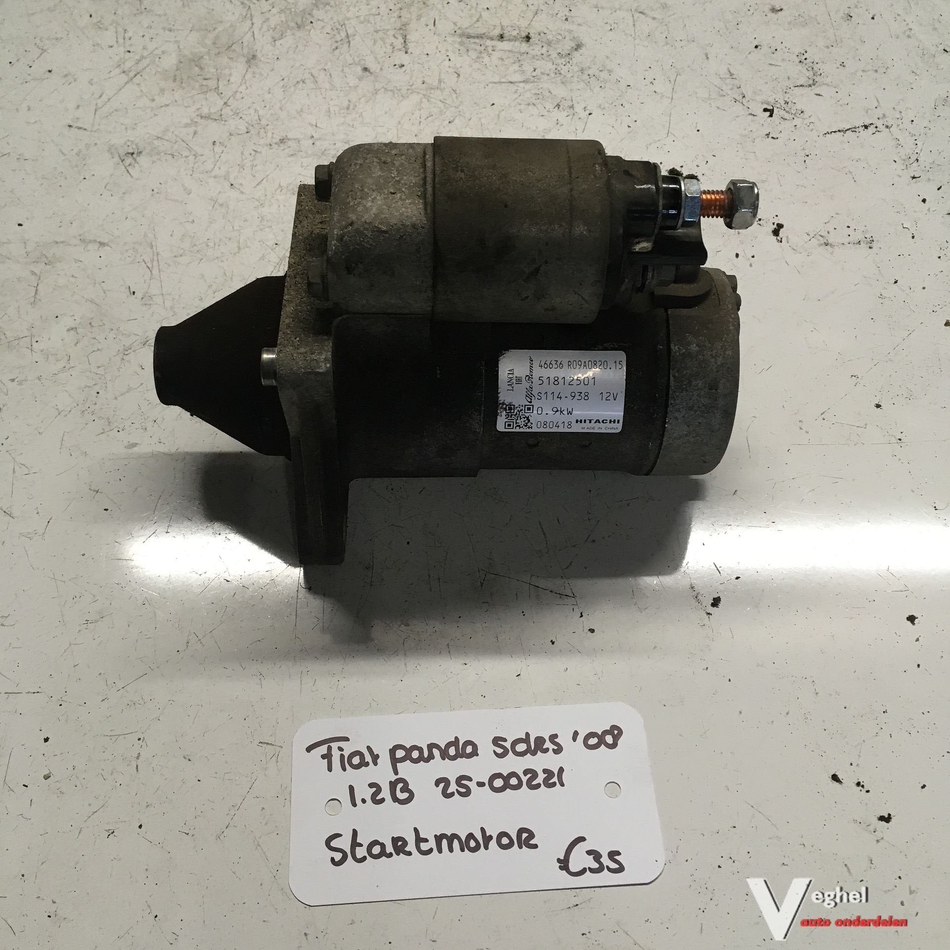 Fiat Panda 5drs 1.2 B 2008 2500221  Startmotor  46636 R09A08