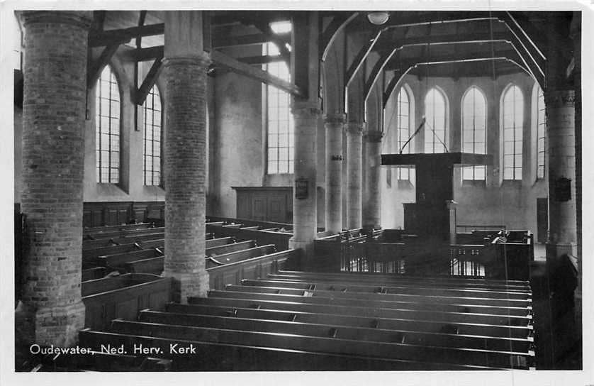 380-300-011 Oudewater NH Kerk, Verzenden, Voor 1920, Utrecht