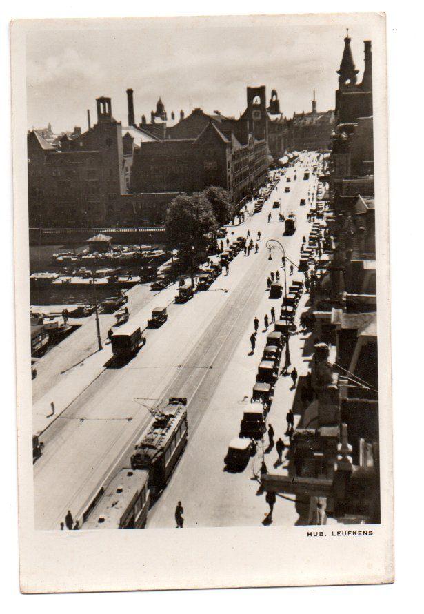 Amsterdam Damrak Beursgebouw Hub Leufkens 1946, Ophalen, 1940 tot 1960, Gelopen, Noord-Holland