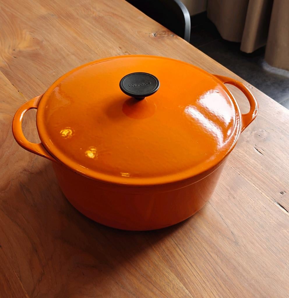 Gietijzeren pan Cousances / Le Creuset - maat 28, Huis en Inrichting, Keuken | Potten en Pannen, Ophalen of Verzenden, Gebruikt