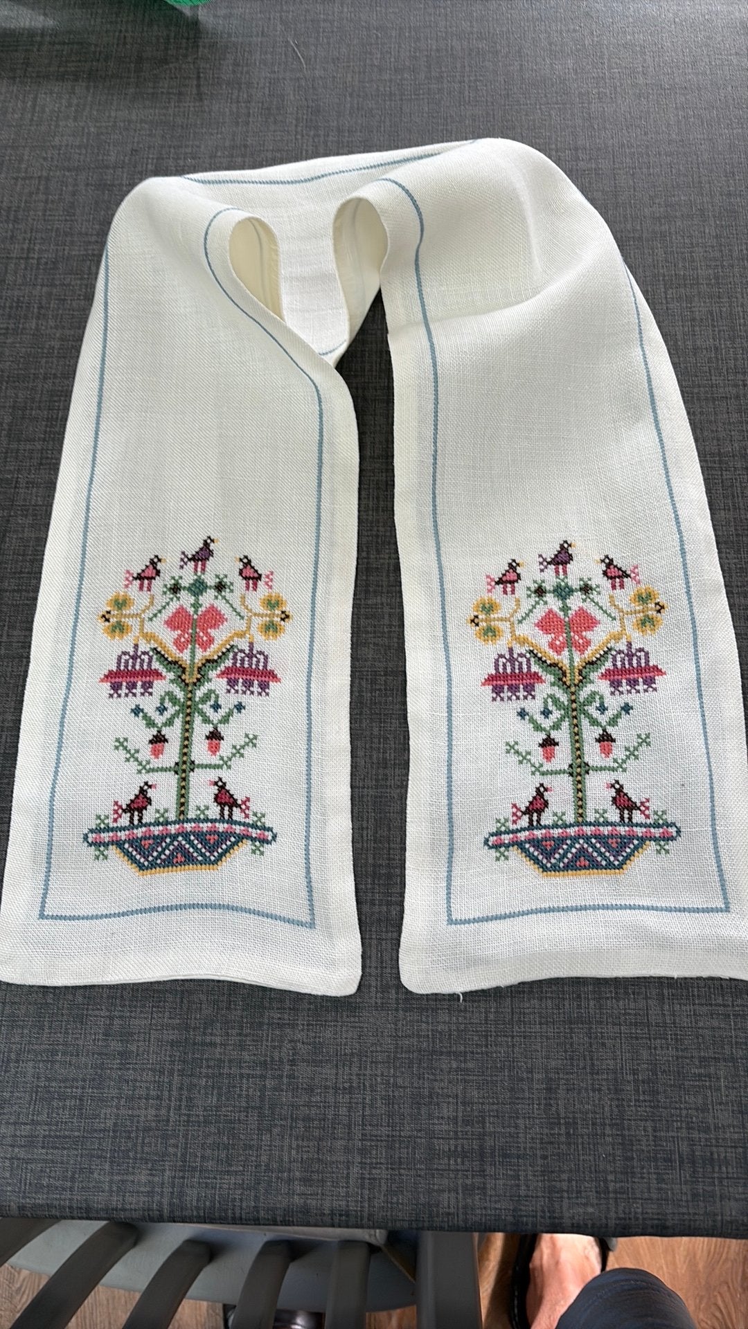 KLOKKENKLEEDJE VOOR GRIESE STAARTKLOK 1.05x15 cm handwerk, Antiek en Kunst, Antiek | Kleden en Textiel, Ophalen of Verzenden