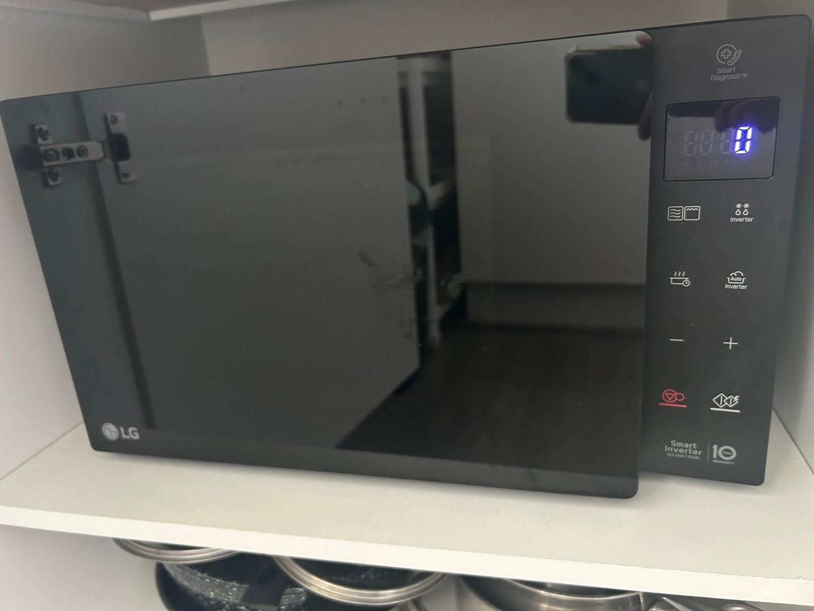 LG Magnetron met grill - 25L inhoud, Ophalen, Gebruikt, Grill, Magnetron