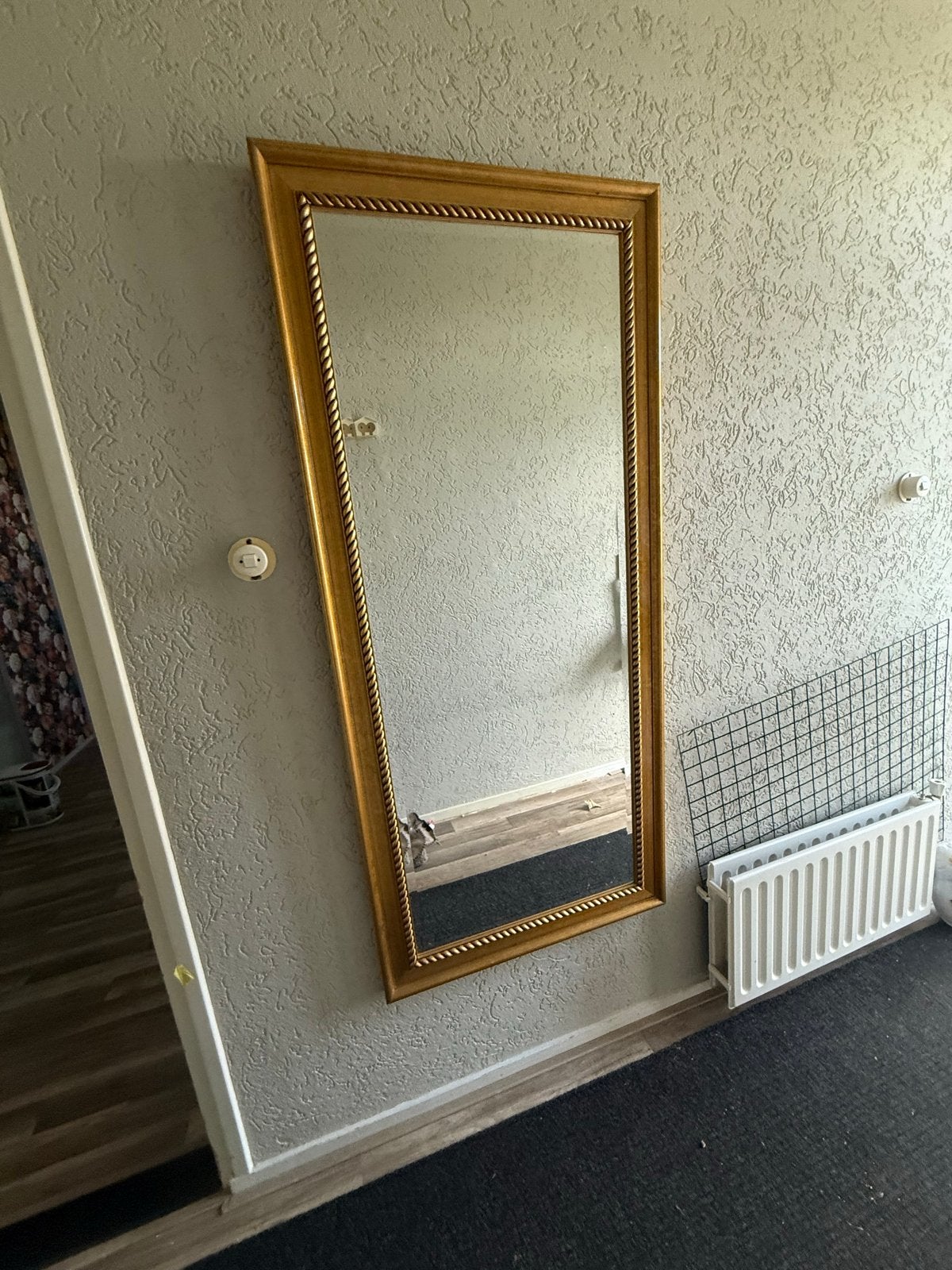 Grote spiegel met gouden lijst - 75x165 cm, Huis en Inrichting, Ophalen, Gebruikt, 75 tot 100 cm, 150 tot 200 cm