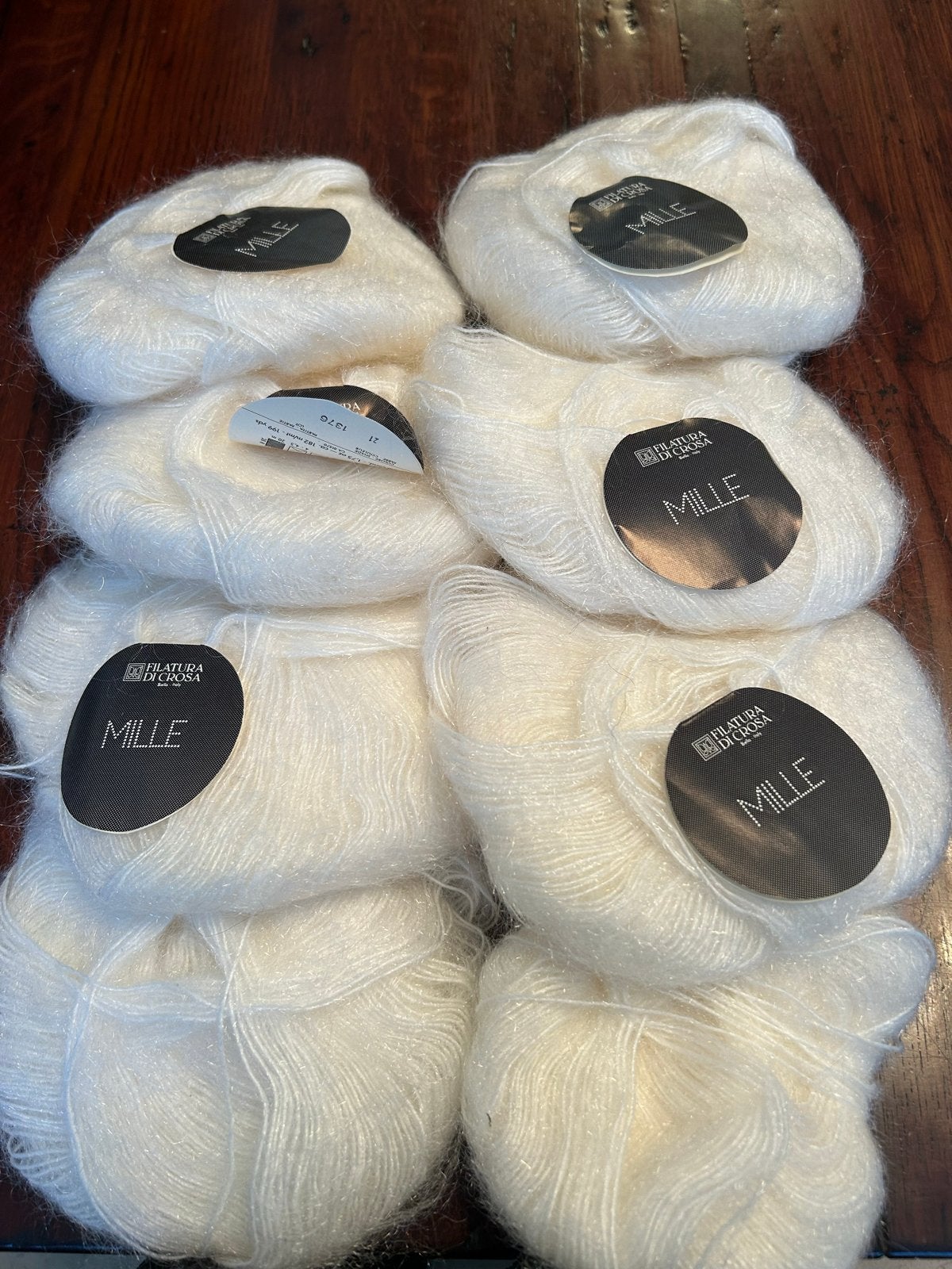8 bollen Filatura Di Crosa Mille Mohair garen, Ophalen of Verzenden, Nieuw, Breien of Haken, Wol of Garen