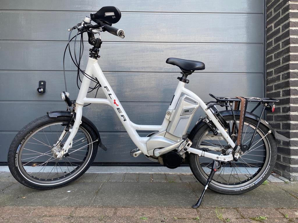 Flyer Compact Premium E-bike 20” | Middenmotor | Camperfiets, Gebruikt, 59 cm of meer, 30 tot 50 km per accu, Ophalen