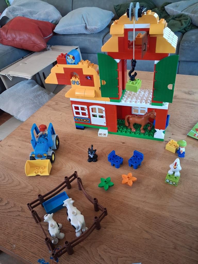 Lego Duplo Boerderij Set 10525 met Tractor en Dieren, Gebruikt, Overige thema's, Ophalen of Verzenden, Duplo