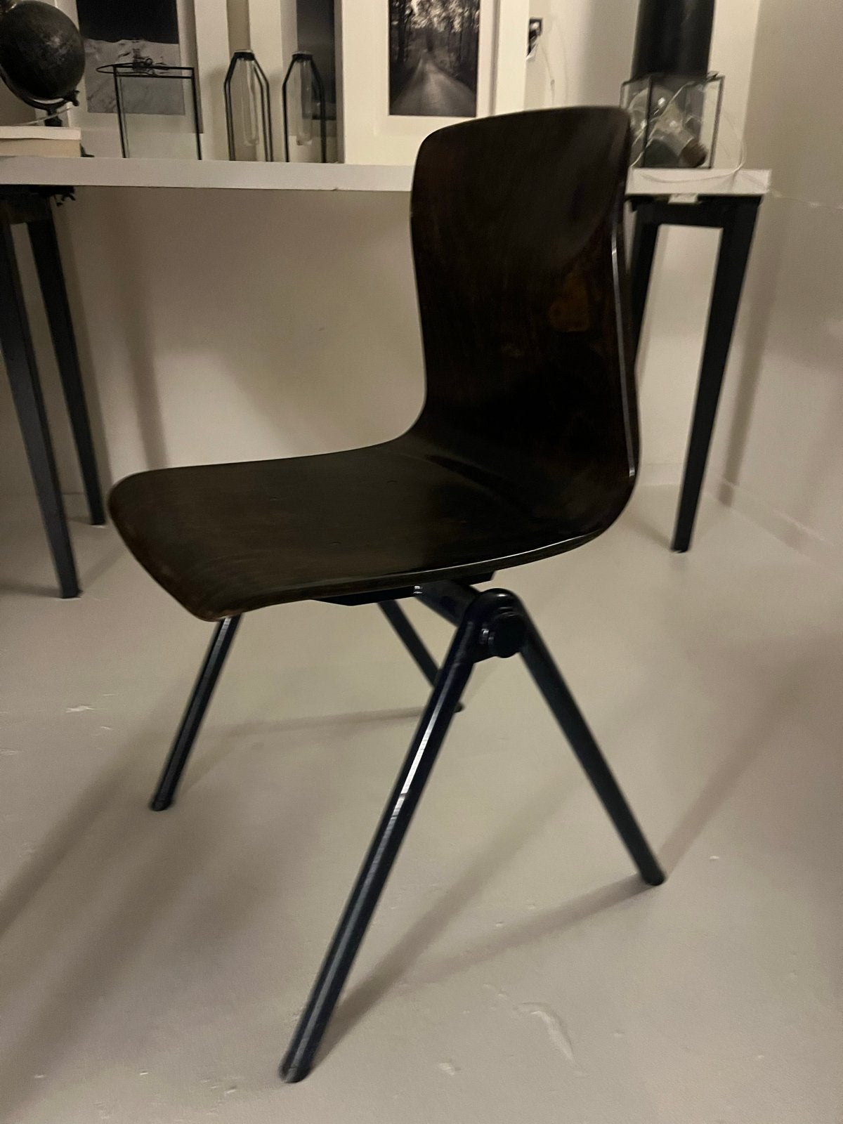 Vintage Elegante Schoolstoelen - Set van 7, Gebruikt, Overige kleuren, Ophalen of Verzenden, Vijf, Zes of meer stoelen