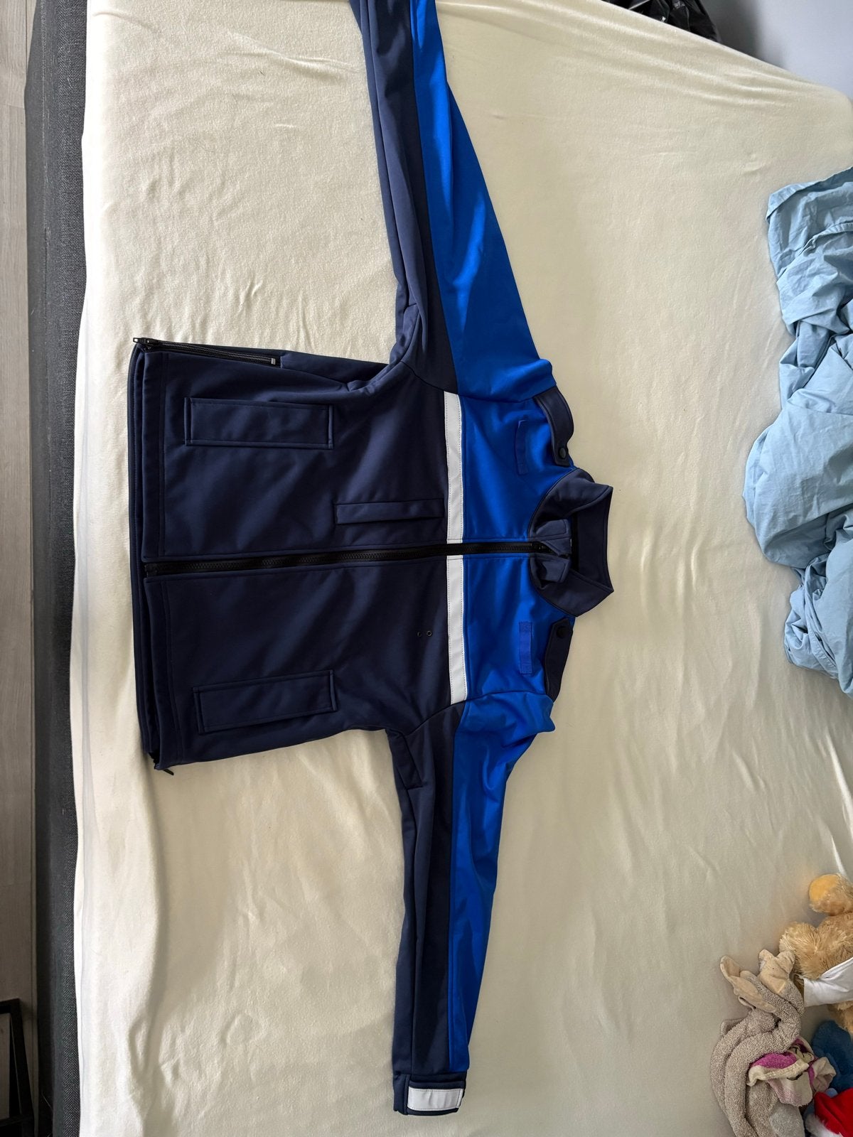 (Handhaving) soft shell jas - Blauw/Donkerblauw - Maat S, Kleding | Heren, Ophalen of Verzenden, Zo goed als nieuw, Maat 46 (S) of kleiner