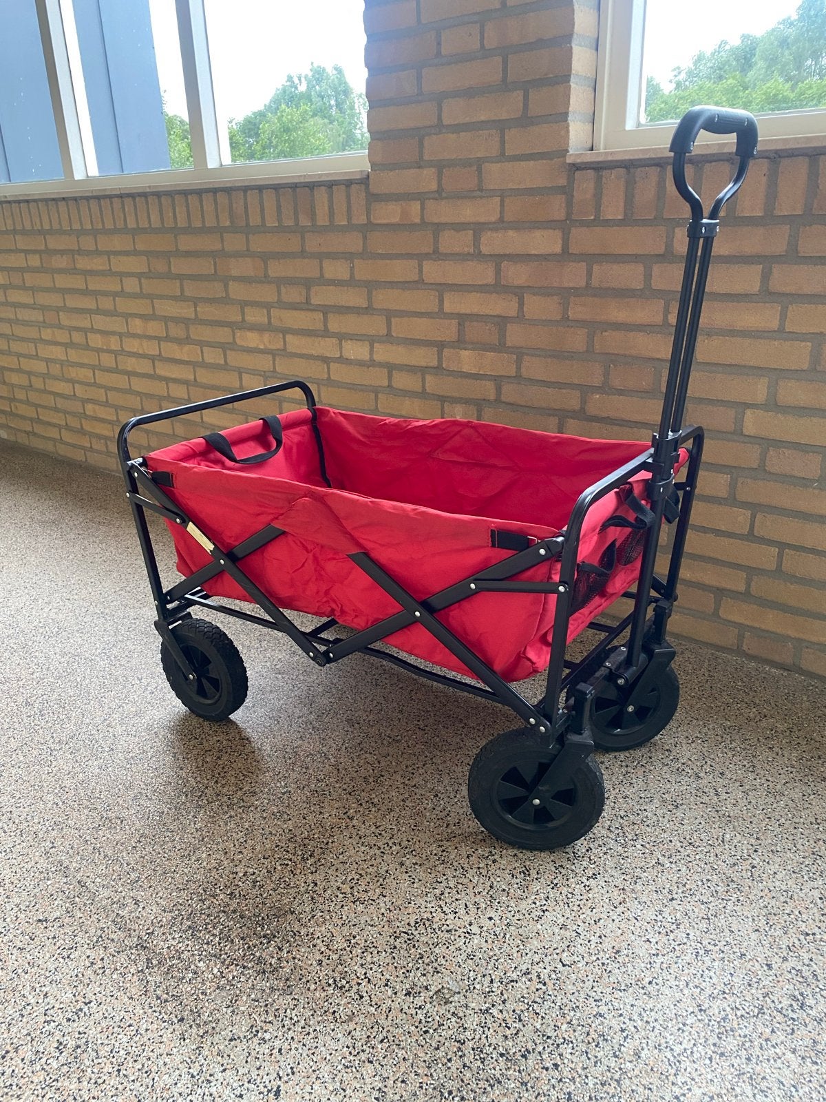Opvouwbare bolderkar - Rood, Caravans en Kamperen, Bolderkarren, Ophalen, Opvouwbaar, Gebruikt