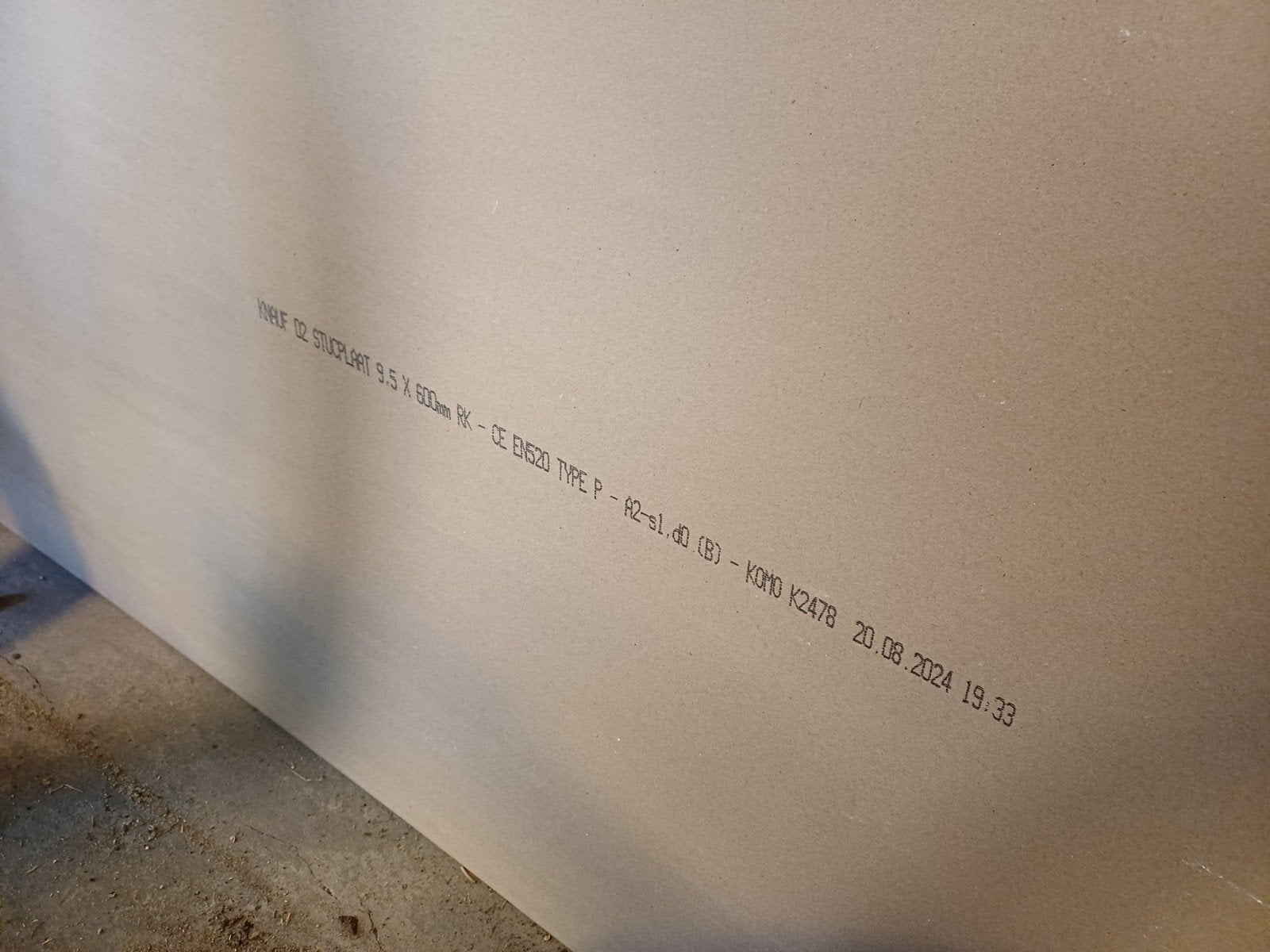 2 Gipsplaten 60x200cm, 9,5mm dikte, Ophalen