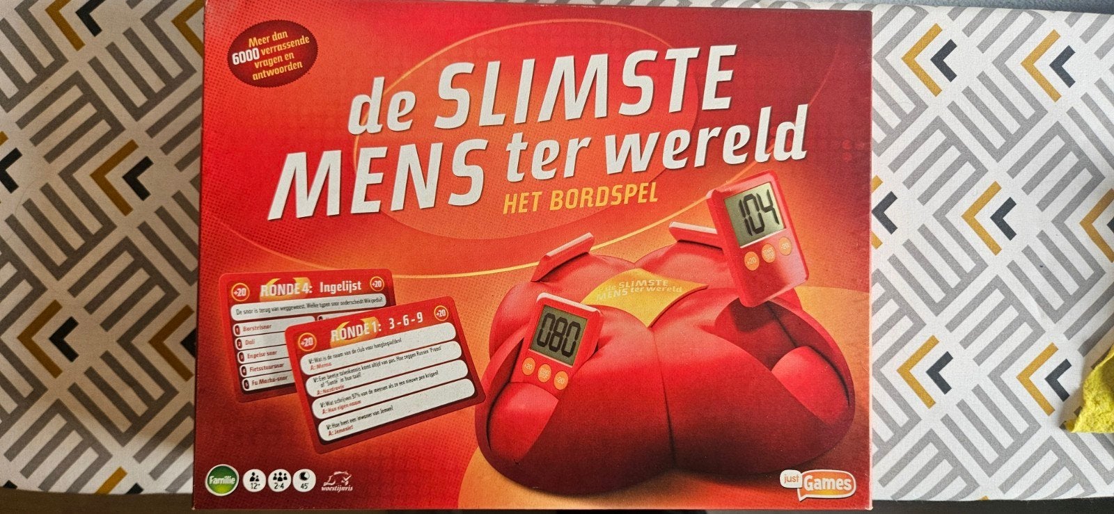 De Slimste Mens ter Wereld - Het Bordspel, Vijf spelers of meer, Ophalen of Verzenden, Gebruikt, 27 Games