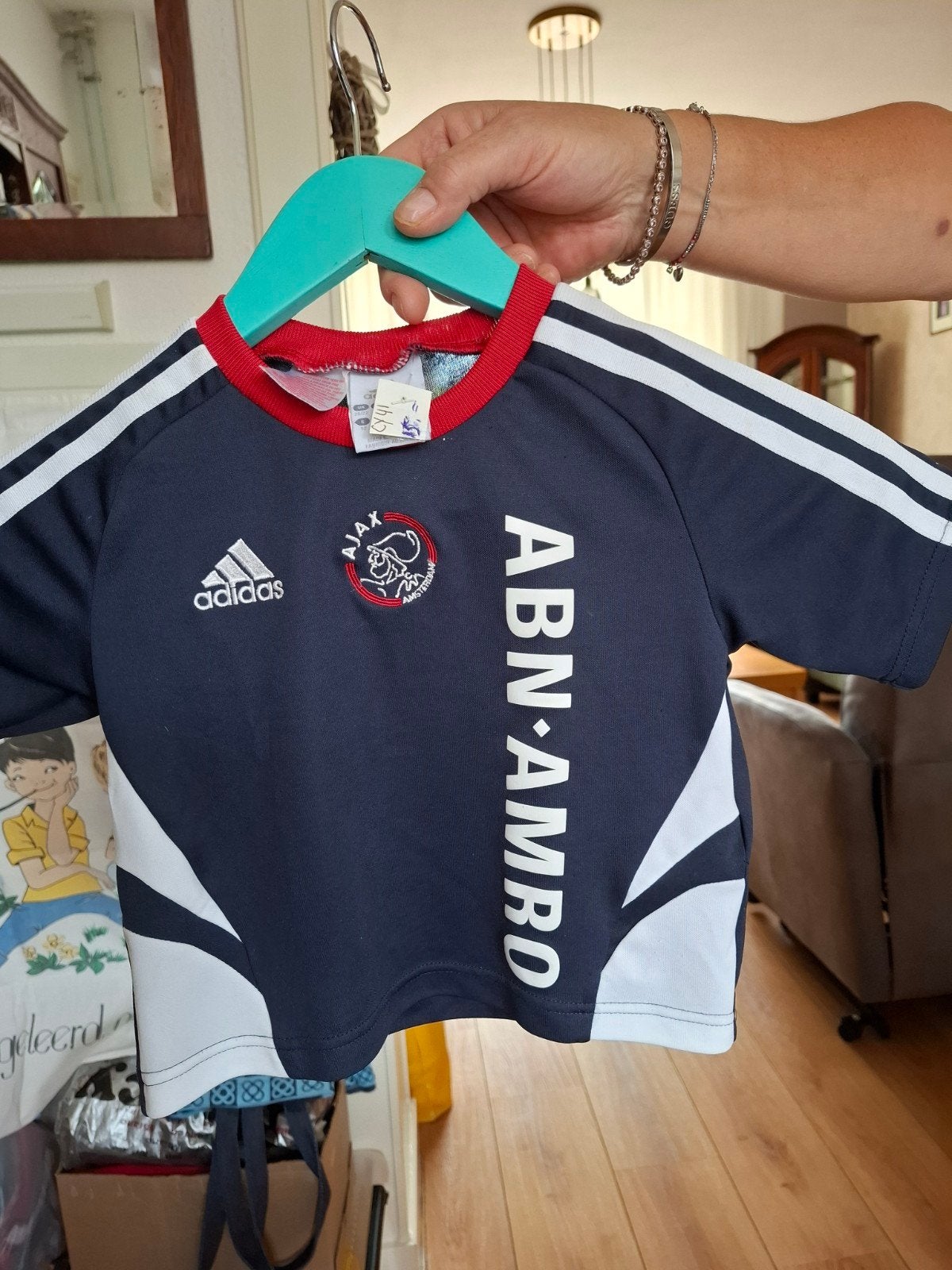 Adidas Ajax ABN AMRO voetbalshirt maat 92, Adidas, Gebruikt, Jongen of Meisje, Ophalen of Verzenden