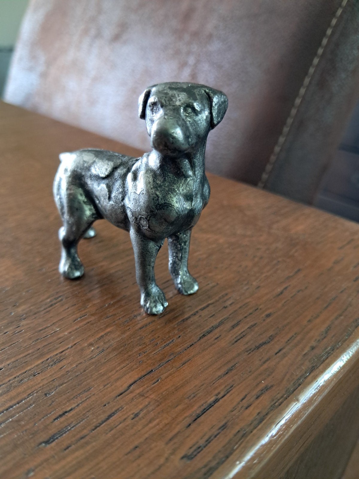 Rottweiler van tin, Ophalen of Verzenden, Zo goed als nieuw, Dier