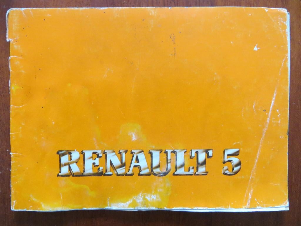 Instructieboekje Renault 5 (1e type) 5, 5 TL, 5 GTL, 5 TS ea, Ophalen of Verzenden