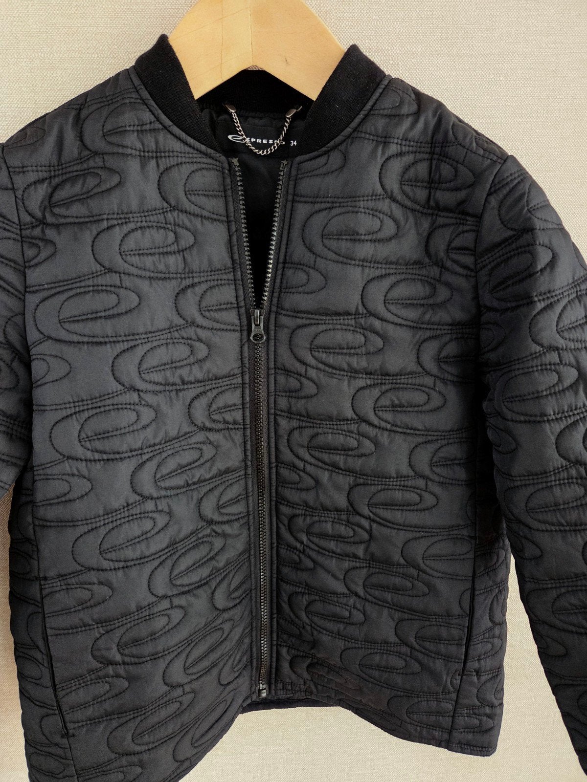 Expresso bomberjack zwart (quilt/krulpatroon) – Maat 34, Expresso, Zwart, Ophalen of Verzenden, Zo goed als nieuw