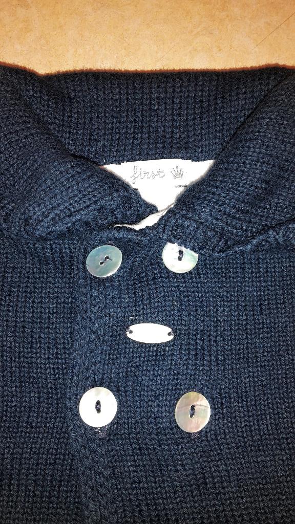 Vest / Vestje First (Donker Blauw Maat 9-12 M) [Z.g.a.n.], Ophalen, Truitje of Vestje, First, Zo goed als nieuw