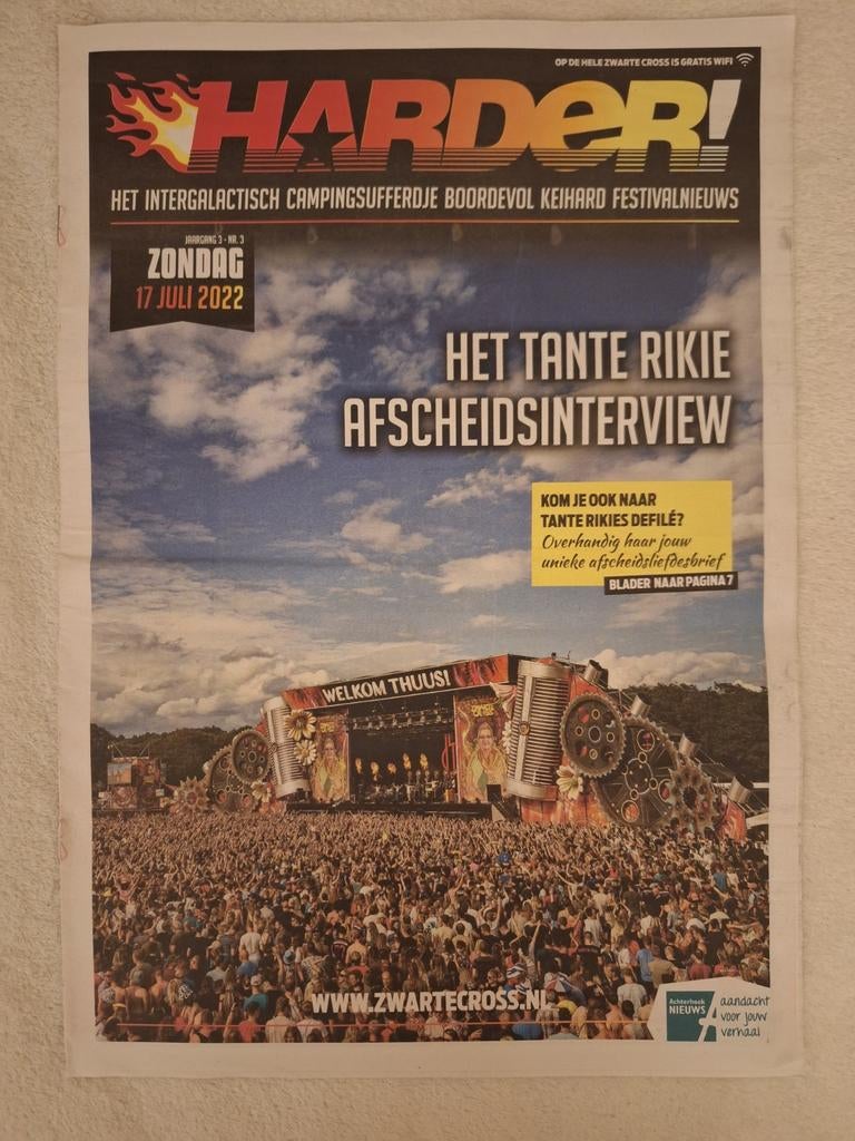 Zwarte Cross krant - Zondag 17 juli 2022, Ophalen of Verzenden