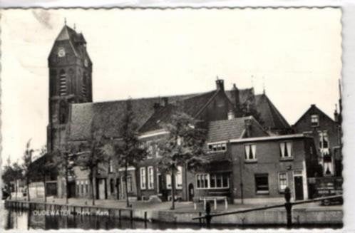 Oudewater, Herv. Kerk - auto - 1967 gelopen, Ophalen of Verzenden, 1960 tot 1980, Gelopen, Utrecht