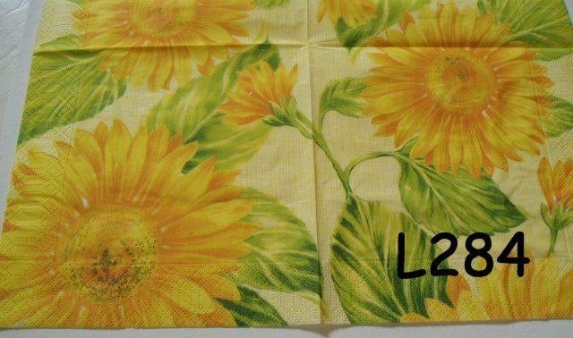 OPRUIMING servetten decoupage * zonnebloemen L284 – 16x, Verzenden, Nieuw